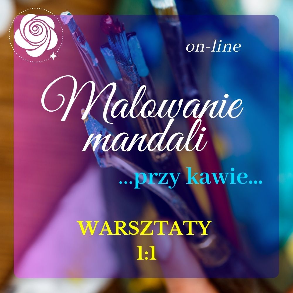 Zdjęcie dotyczące warsztatów z napisem Malowanie mandali.